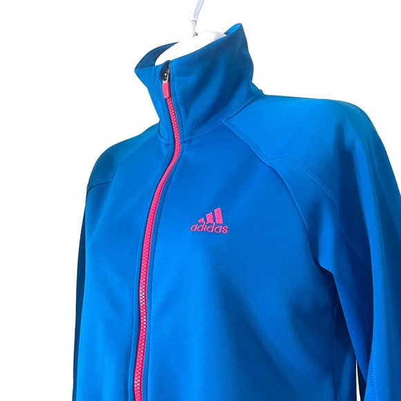 Adidas Track Top Blue Women’s Jacket Sweatshirt Size Small - Picture 3 of 14
